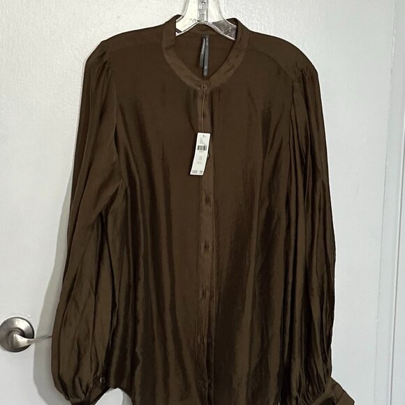 Long-Sleeve Sheer Blouse - Picture 3 of 6